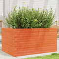 Vidaxl plantenbak 90x60x45,5 cm massief grenenhout wasbruin