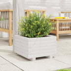 Vidaxl plantenbak 40x40x26,5 cm massief grenenhout wit