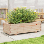Vidaxl plantenbak 90x40x26,5 cm massief grenenhout