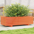 Vidaxl plantenbak 90x40x26,5 cm massief grenenhout wasbruin