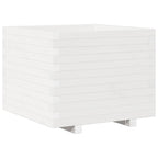 Vidaxl plantenbak 60x60x49,5 cm massief grenenhout wit
