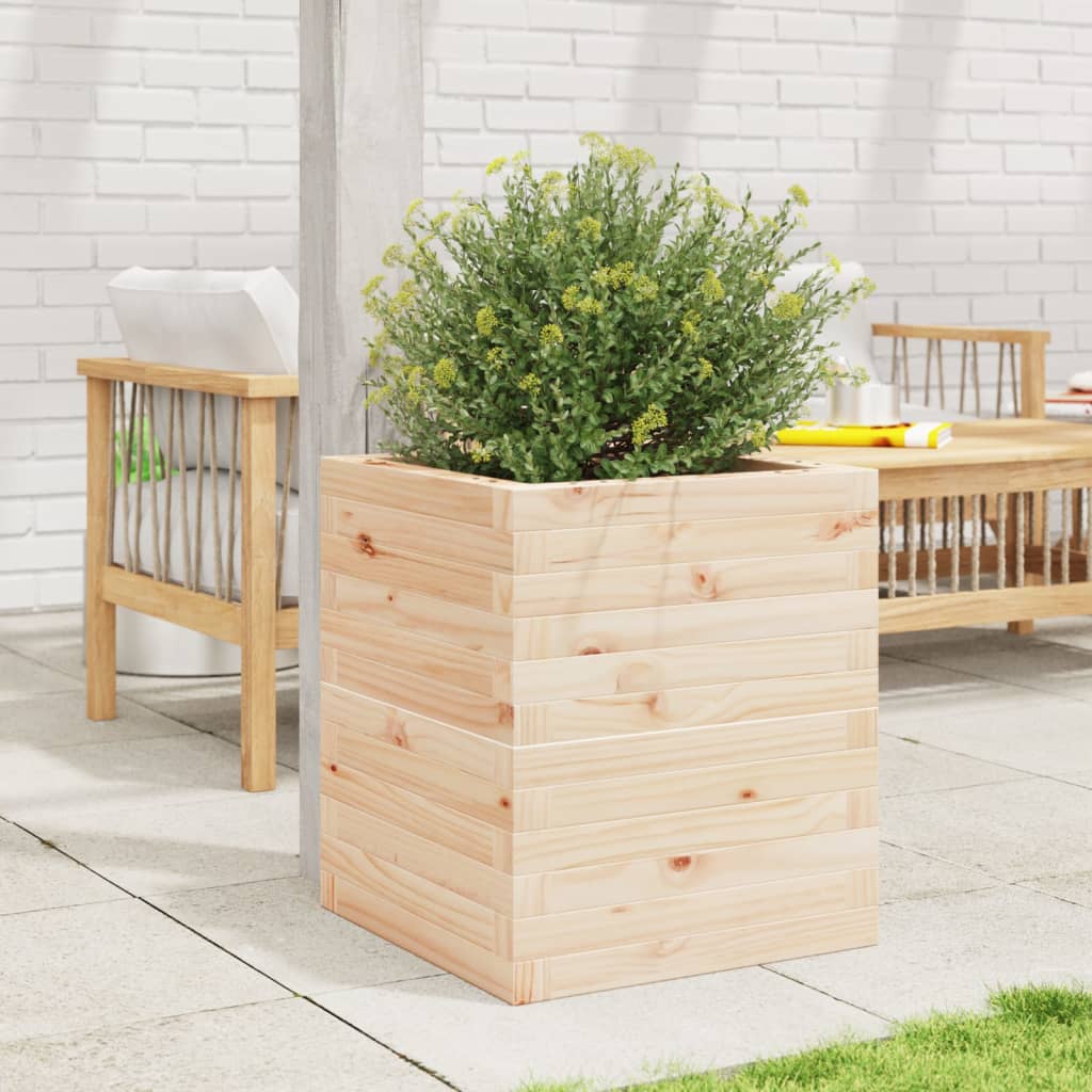 Vidaxl plantenbak 40x40x46 cm massief grenenhout