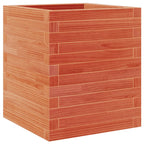 Vidaxl plantenbak 40x40x46 cm massief grenenhout wasbruin