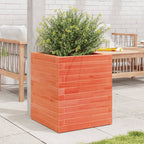 Vidaxl plantenbak 40x40x46 cm massief grenenhout wasbruin