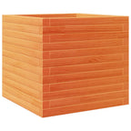 Vidaxl plantenbak 50x50x46 cm massief grenenhout wasbruin