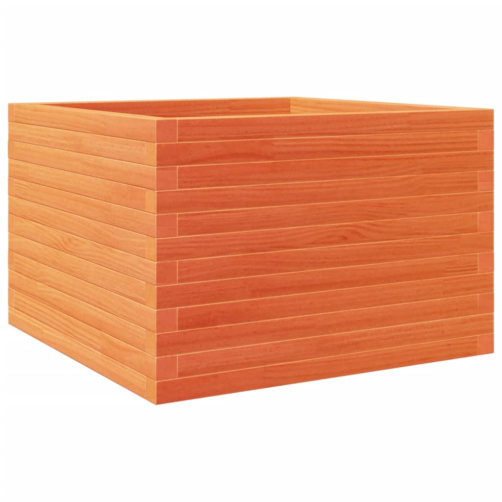 Vidaxl plantenbak 70x70x46 cm massief grenenhout wasbruin