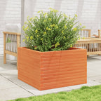Vidaxl plantenbak 70x70x46 cm massief grenenhout wasbruin