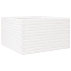 Vidaxl plantenbak 80x80x46 cm massief grenenhout wit