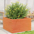 Vidaxl plantenbak 80x80x46 cm massief grenenhout wasbruin