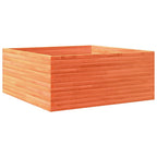VidaXL Plantenbak 110x110x46 cm massief grenenhout wasbruin