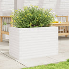 Vidaxl plantenbak 70x40x46 cm massief grenenhout wit