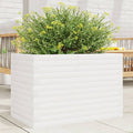 Vidaxl plantenbak 70x40x46 cm massief grenenhout wit