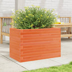 Vidaxl plantenbak 70x40x46 cm massief grenenhout wasbruin