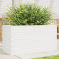 Vidaxl plantenbak 90x40x46 cm massief grenenhout wit