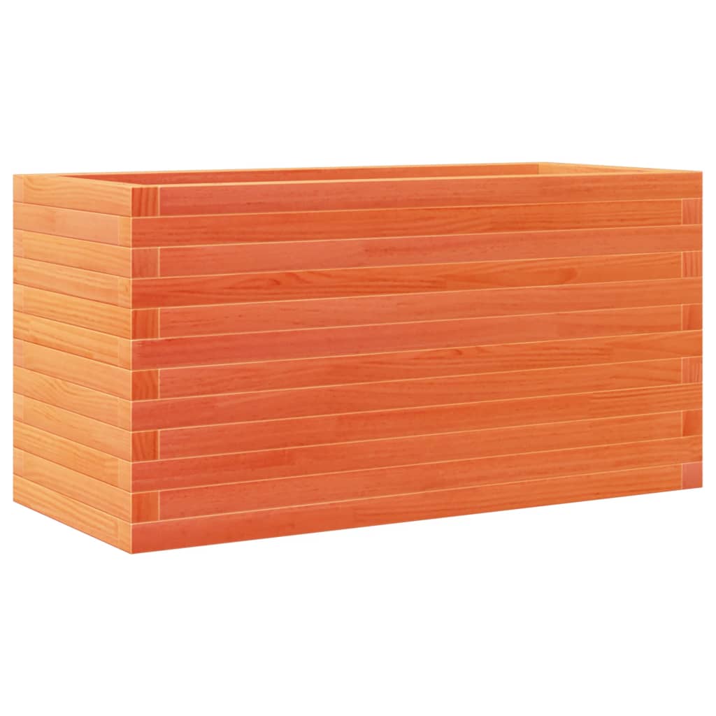 Vidaxl plantenbak 90x40x46 cm massief grenenhout wasbruin