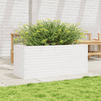 VidaXL Plantenbak 110x40x46 cm massief grenenhout wit