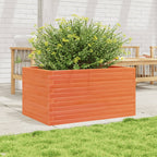 Vidaxl plantenbak 90x60x46 cm massief grenenhout wasbruin