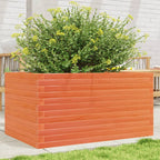 Vidaxl plantenbak 90x60x46 cm massief grenenhout wasbruin