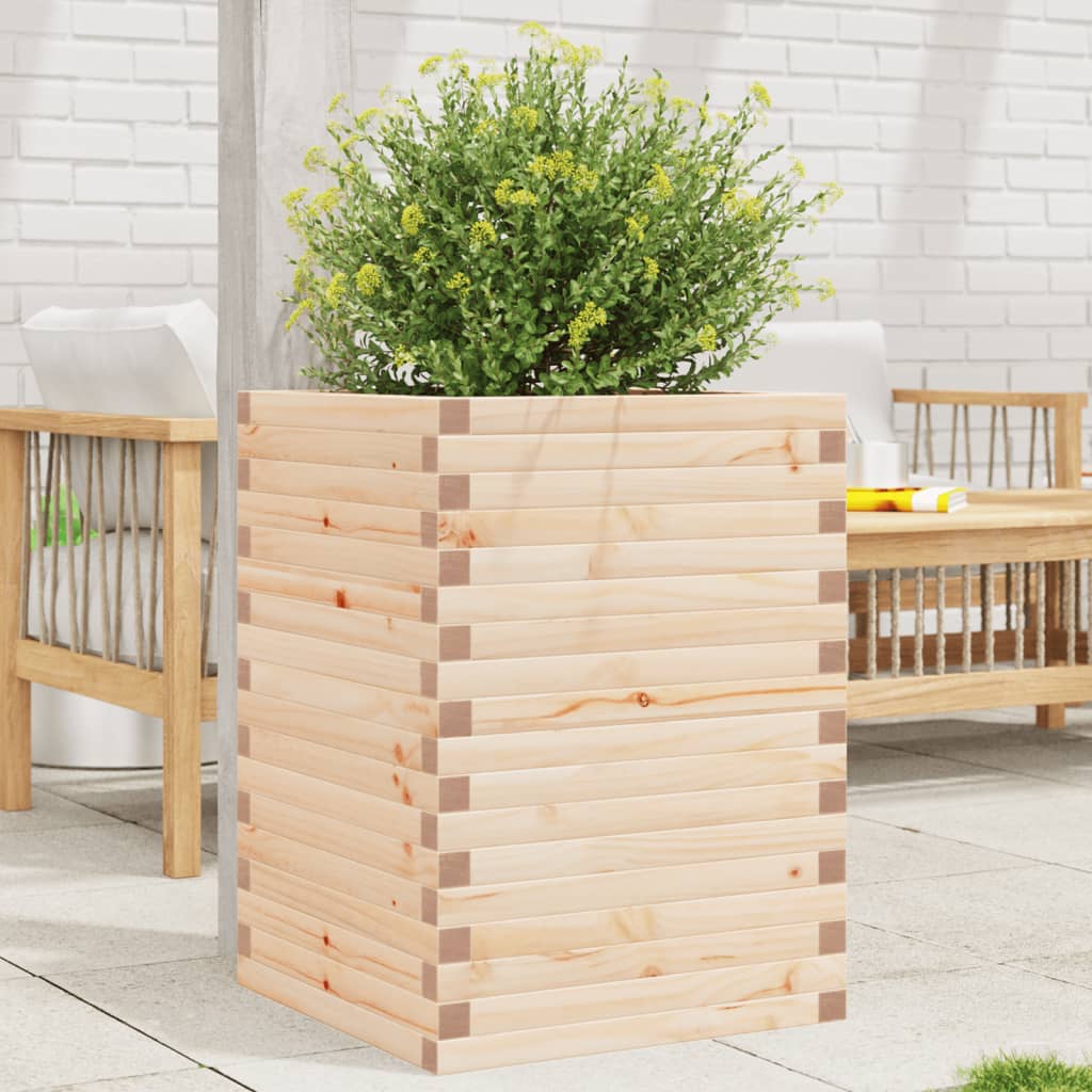 Vidaxl plantenbak 50x50x68,5 cm massief grenenhout