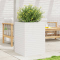 Vidaxl plantenbak 50x50x68,5 cm massief grenenhout wit