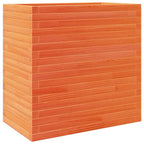 Vidaxl plantenbak 70x40x68,5 cm massief grenenhout wasbruin