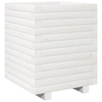 Vidaxl plantenbak 40x40x49,5 cm massief grenenhout wit