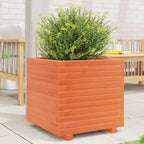 Vidaxl plantenbak 50x50x49,5 cm massief grenenhout wasbruin