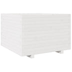 Vidaxl plantenbak 70x70x49,5 cm massief grenenhout wit