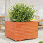 Vidaxl plantenbak 70x70x49,5 cm massief grenenhout wasbruin