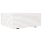 VidaXL Plantenbak 110x110x49,5 cm massief grenenhout wit