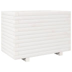 Vidaxl plantenbak 70x40x49,5 cm massief grenenhout wit