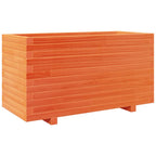 Vidaxl plantenbak 90x40x49,5 cm massief grenenhout wasbruin