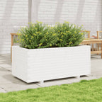 VidaXL Plantenbak 110x60x49,5 cm massief grenenhout wit