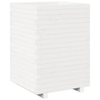 Vidaxl plantenbak 50x50x72,5 cm massief grenenhout wit