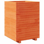 Vidaxl plantenbak 50x50x72,5 cm massief grenenhout wasbruin