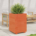 Vidaxl plantenbak 50x50x72,5 cm massief grenenhout wasbruin