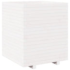 VidaXL Plantenbak 60x60x72,5 cm massief grenenhout wit