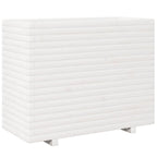 VidaXL Plantenbak 90x40x72,5 cm massief grenenhout wit