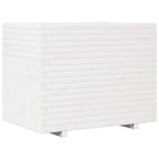 VidaXL Plantenbak 90x60x72,5 cm massief grenenhout wit