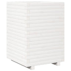 Vidaxl plantenbak 50x50x72 cm massief grenenhout wit