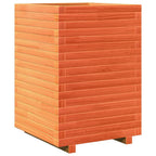 Vidaxl plantenbak 50x50x72 cm massief grenenhout wasbruin