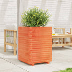 Vidaxl plantenbak 50x50x72 cm massief grenenhout wasbruin