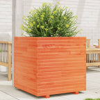 VidaXL Plantenbak 70x70x72 cm massief grenenhout wasbruin