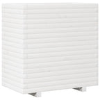 VidaXL Plantenbak 70x40x72 cm massief grenenhout wit
