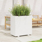 VidaXL Plantenbak 70x40x72 cm massief grenenhout wit