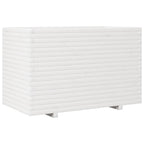 VidaXL Plantenbak 110x60x72 cm massief grenenhout wit