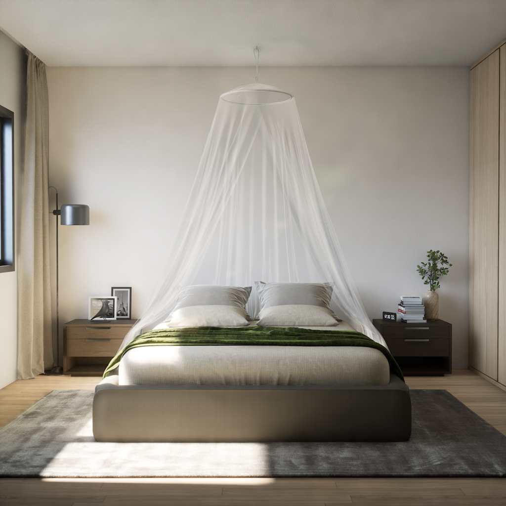 Vidaxl muggennet voor bed a-vorm 156 mesh 1020 cm polyester