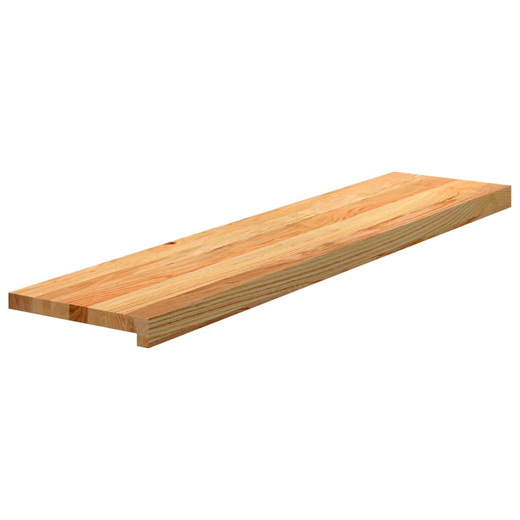 Vidaxl traptreden 2 st 110x25x2 cm massief eikenhout lichtbruin