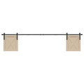 Vidaxl ophangset voor schuifdeur 244 cm koolstofstaal