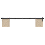 Vidaxl ophangset voor schuifdeur 244 cm koolstofstaal